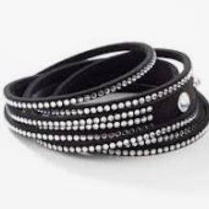 Touchstone Crystal Black Wrap Star bracelet